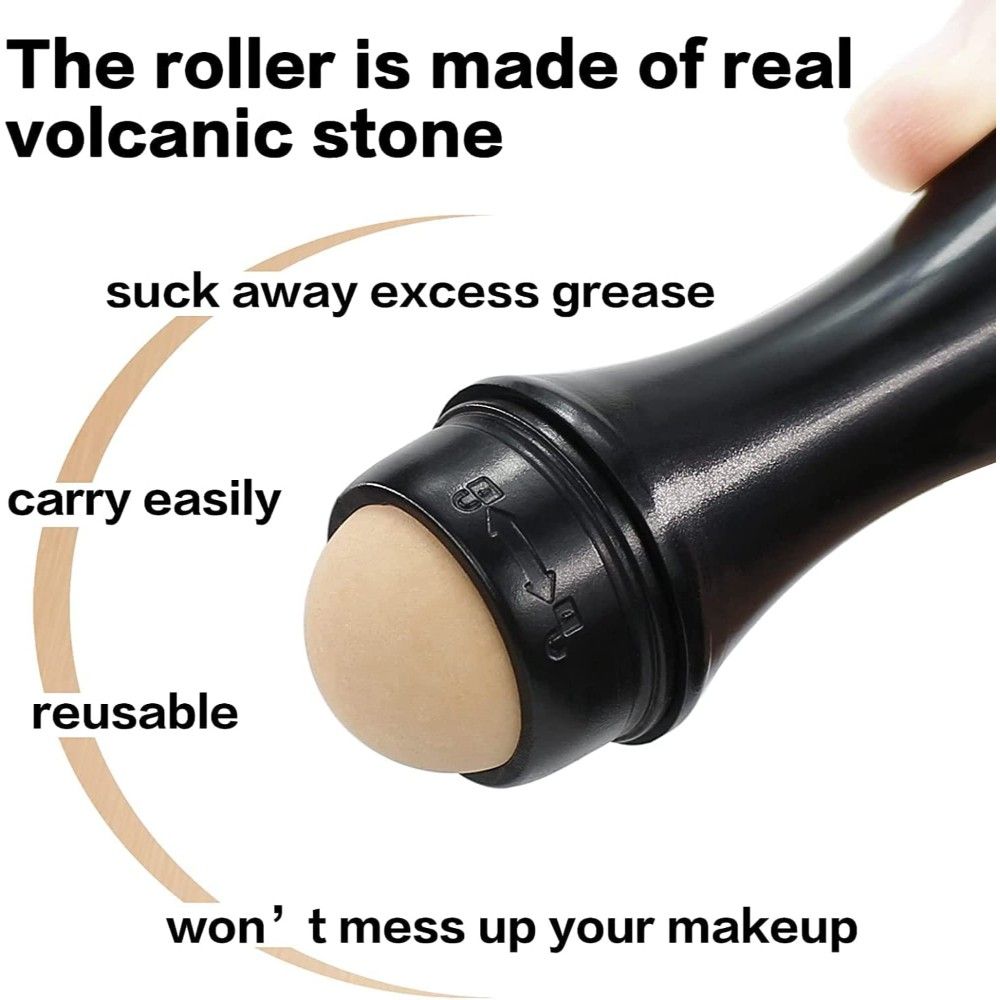 Oil-Absorbing Volcanic Roller - Reusable Portable Oily Skin Control Roller (1 pc)