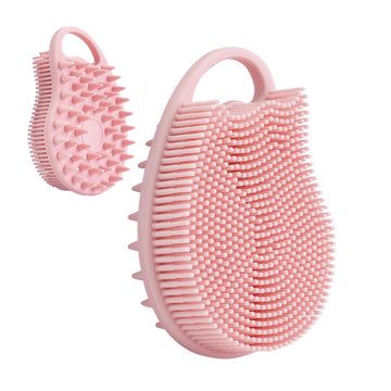 Getmecraft Silicone Body Scrubber Massage Brush, Head Body Massager Shampoo Scalp Brush